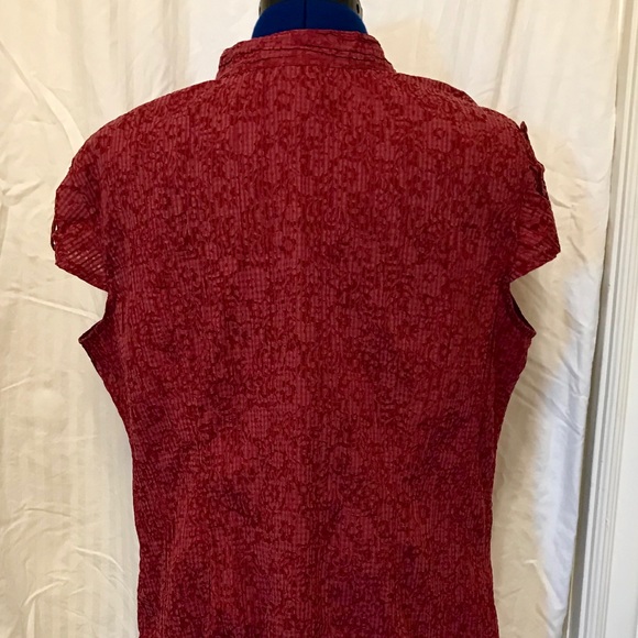 Apt. 9 Red Button Down Blouse - Picture 2 of 4